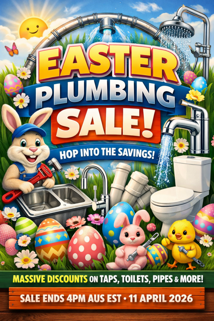 Easter plumbing sale with bunny