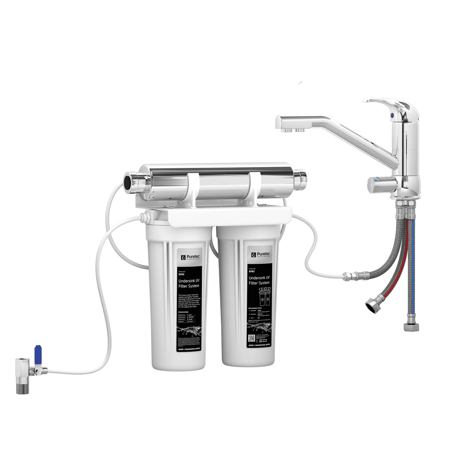 puretec tripla t2 faucet with filter & uv technology, 1 micron esr2 t2 Puretec Tripla T2 Faucet With Filter & UV Technology, 1 Micron ESR2-T2