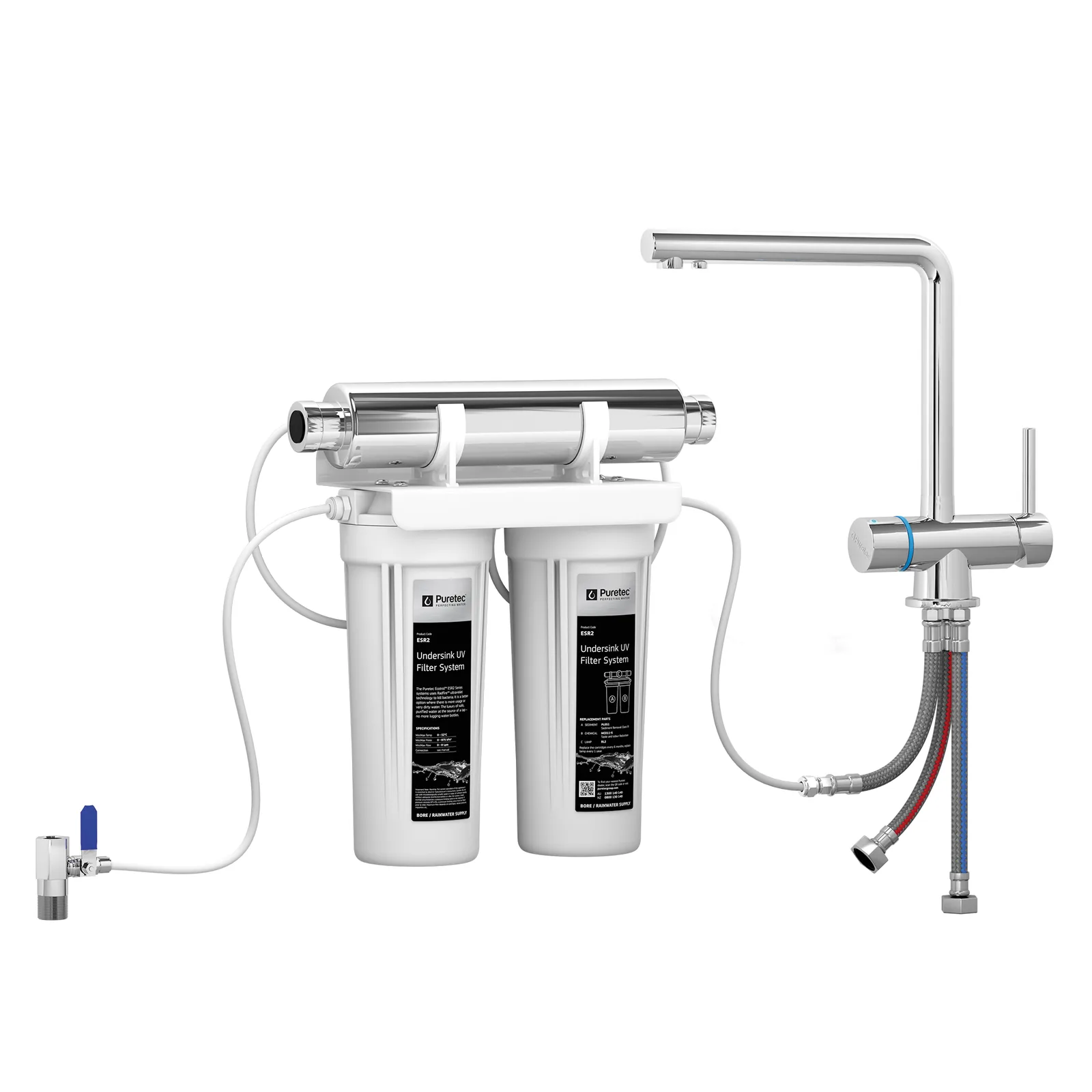 puretec tripla t6 faucet with filter & uv technology, 1 micron esr2 t6 Puretec Tripla T6 Faucet With Filter & UV Technology, 1 Micron ESR2-T6