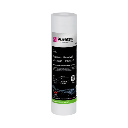 Puretec PX201 Polyspun Sediment Cartridge, 10 Inch, 20UM