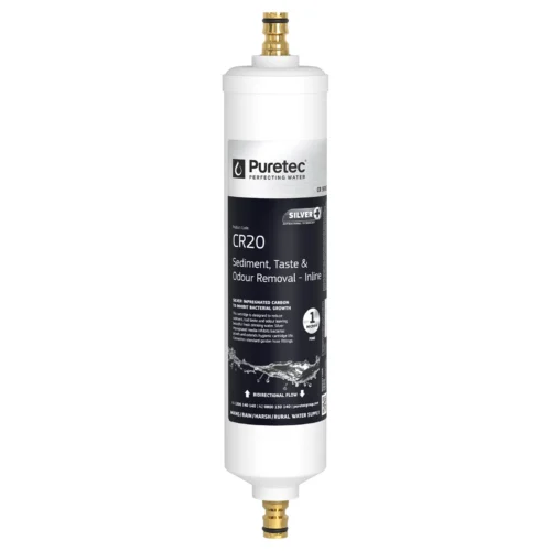 Puretec Caravan Inline Filter W/Brass Hose Connector CR20