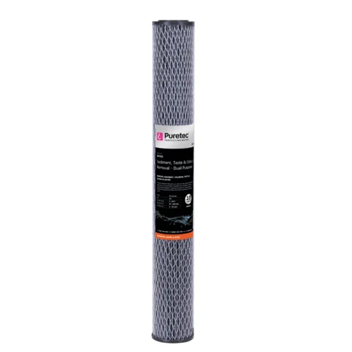 Puretec Dual Purpose Carbon Cartridge, 20 Inch, 10 Micron DP102