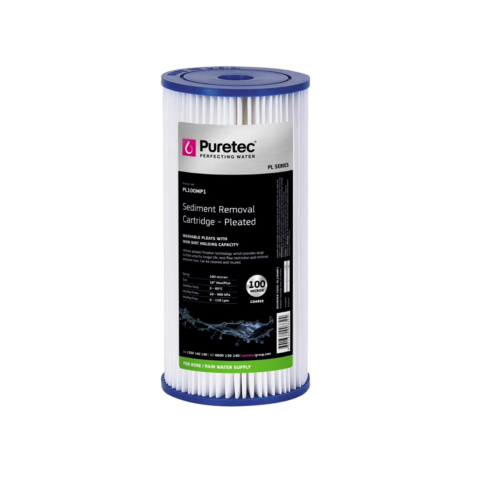 puretec pl10mp1 pleated sediment cartridge Puretec PL10Mp1 Pleated Sediment Cartridge