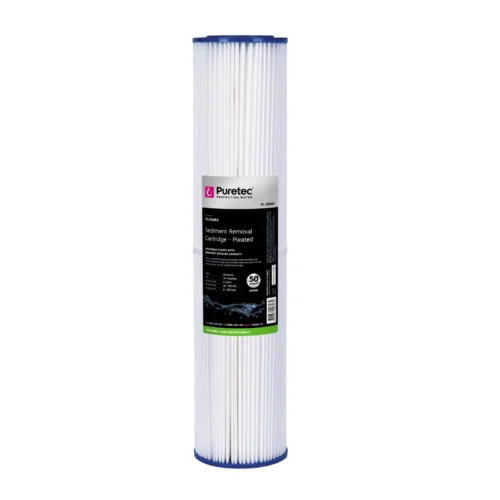 Puretec PL50Mp2 Pleated Sediment Cartridge, 20" Mp, 50 Micron
