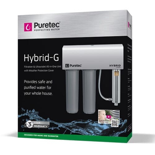 Puretec Hybrid G7 130LPM Whole House Dual Stage Filtration Plus UV And Weather Protection