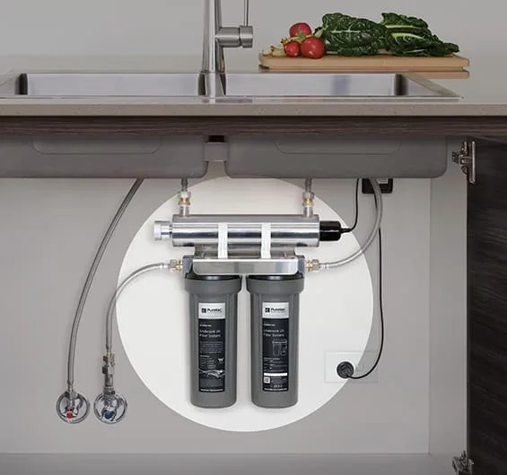 Puretec Hybrid M1 Under Sink Dual Stage Filtration With UV Technology, 1 Micron