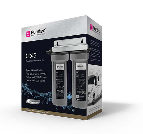 Puretec CR45 Caravan Filter Kit, Twin Housing + PL051 & MC011-S Cartridges