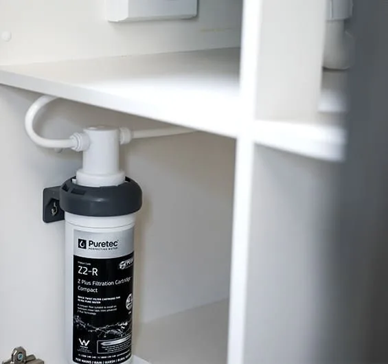 Puretec CR-Z2 Compact Caravan/RV Inline Undersink Filter With Led Faucet