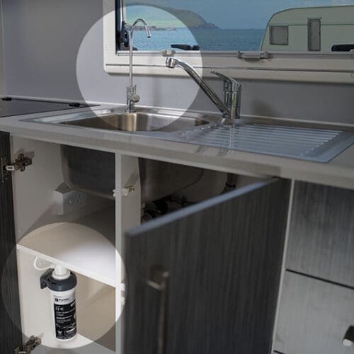 Puretec CR-Z2 Compact Caravan/RV Inline Undersink Filter With Led Faucet