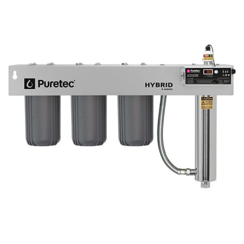 Puretec Hybrid R10 Triple Stage Filtration With UV Protection, Reversible Mounting Bracket, 60 LPM, 1” Connection