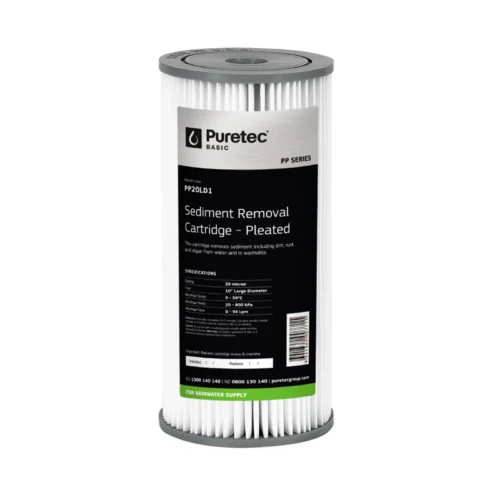 Puretec PP05LD1 Pleated Sediment Large Diameter Cartridge 10"- 5 micron