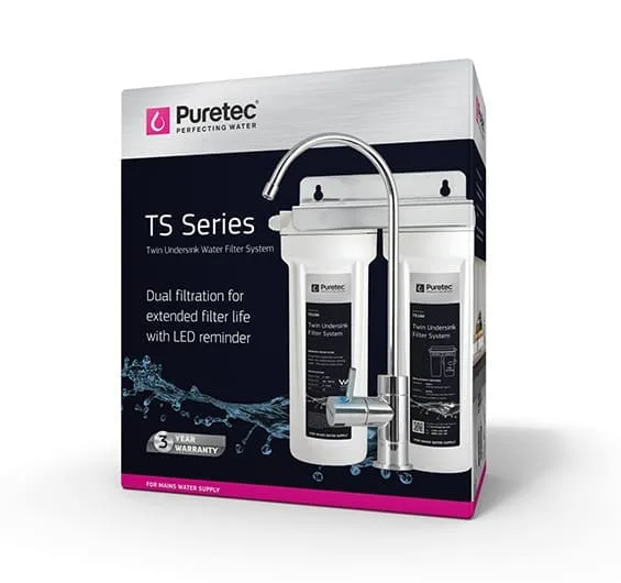 Puretec Ts200 High Loop Designer Faucet With Dual Filter System, Cyst Removal