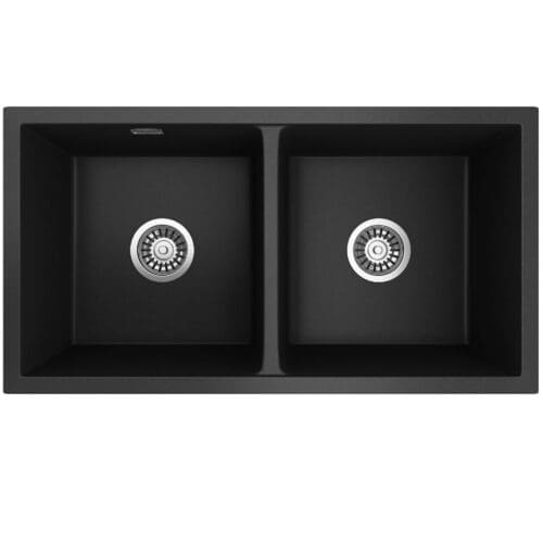 Seima Oros 820 Double Bowl ArqStone Sink Black or White