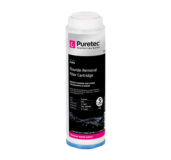 Puretec fl051 Fluoride Removal Cartridge, 10", 5 Micron