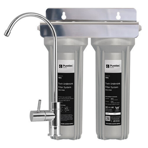 Puretec TW1 TW Series Twin Undersink Water Filter With Faucet