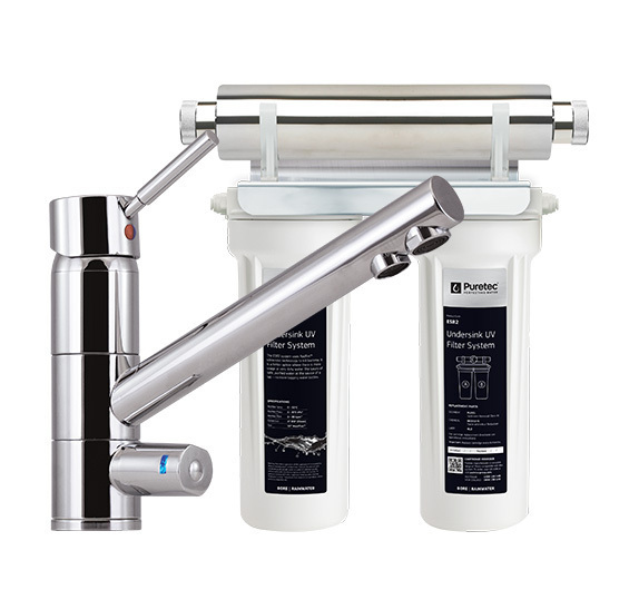 Puretec Tripla T1 Faucet With Filter & Uv Technology, 1 Micron ESR2-T1
