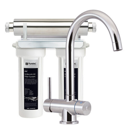 Puretec Tripla T4 Faucet With Filter & UV Technology, 1 Micron ESR2-T4