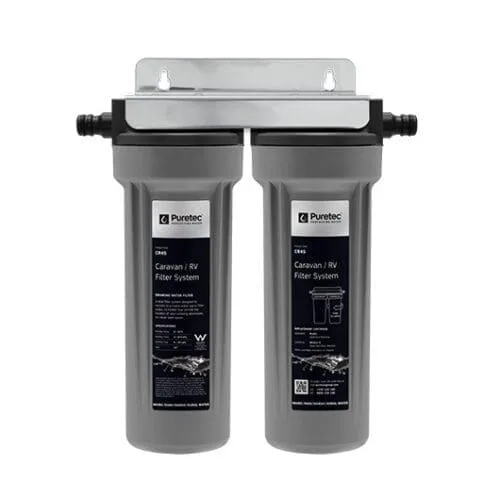 Puretec CR45 Caravan Filter Kit, Twin Housing + PL051 & MC011-S Cartridges