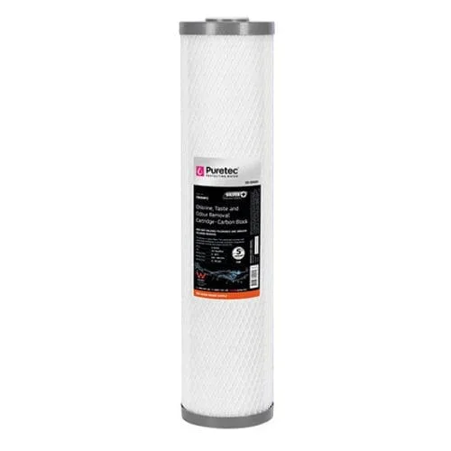 Puretec Carbon Block Cartridge, 20 Inch, 10Um, Silverplus Cb10Mp2