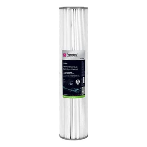 Puretec Pl05Mp2 Pleated Sediment Cartridge, 20" Mp, 5 Micron