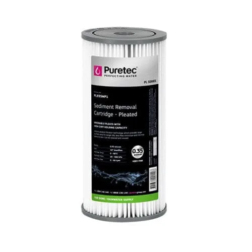 Puretec Pl935Mp1 Pleated Sediment Cartridge, 10" Mp, .35 Micron