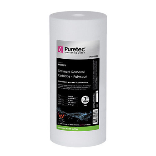 Puretec Px01Mp1 Polyspun Sediment Cartridge, 10" Mp, 1 Micron