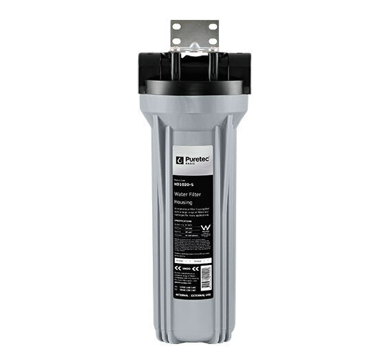 Puretec Hd1020-K Filter Housing Kit, 10", Silver W/ Black Head, 3/4" Connection