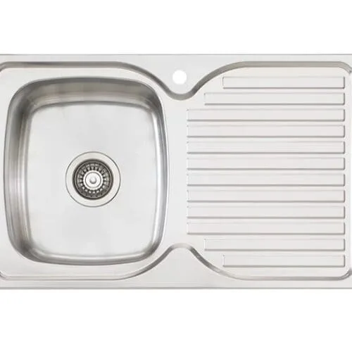 Bassini Single Bowl Sink With Drainer 1Th  Left Hand Bowl