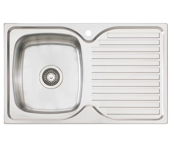 Bassini Single Bowl Sink With Drainer 1Th  Left Hand Bowl