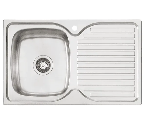 Bassini Single Bowl Sink With Drainer 1Th Left Hand Bowl Bassini Single Bowl Sink With Drainer 1Th Left Hand Bowl