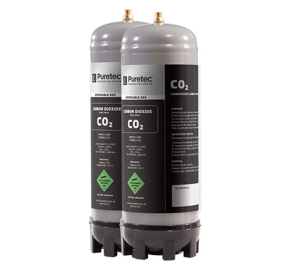Puretec SPARQ-CO2 - 2.2L Co2 Disposable Gas Cylinder For Sparq-S4 Quantity Pack Twin Pack