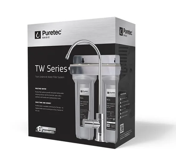 Puretec TW1 TW Series Twin Undersink Water Filter With Faucet