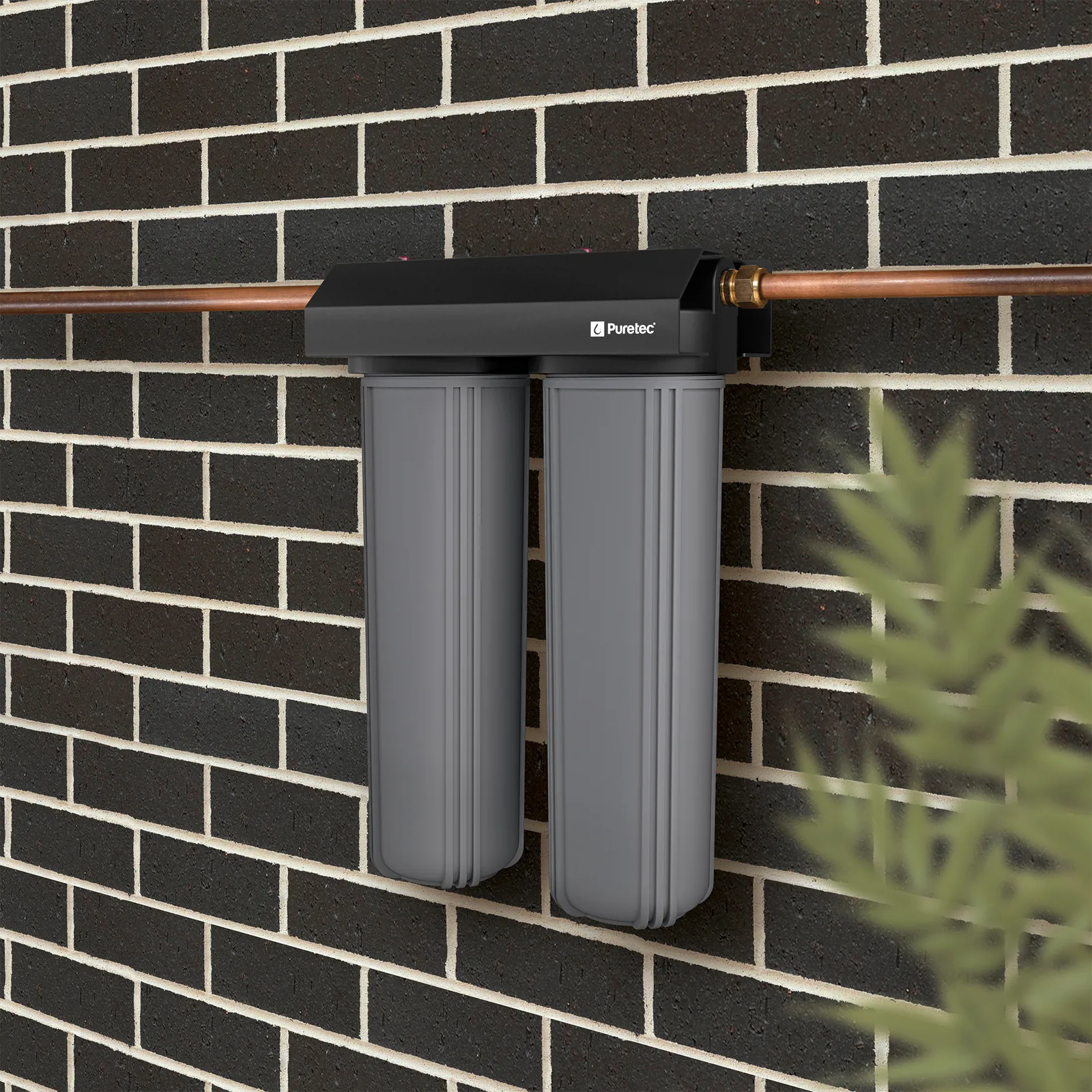 puretec wh2 55 whole house dual system 20" maxiplus – installed Puretec WH2-55 Whole House Dual System 20" Maxiplus – installed