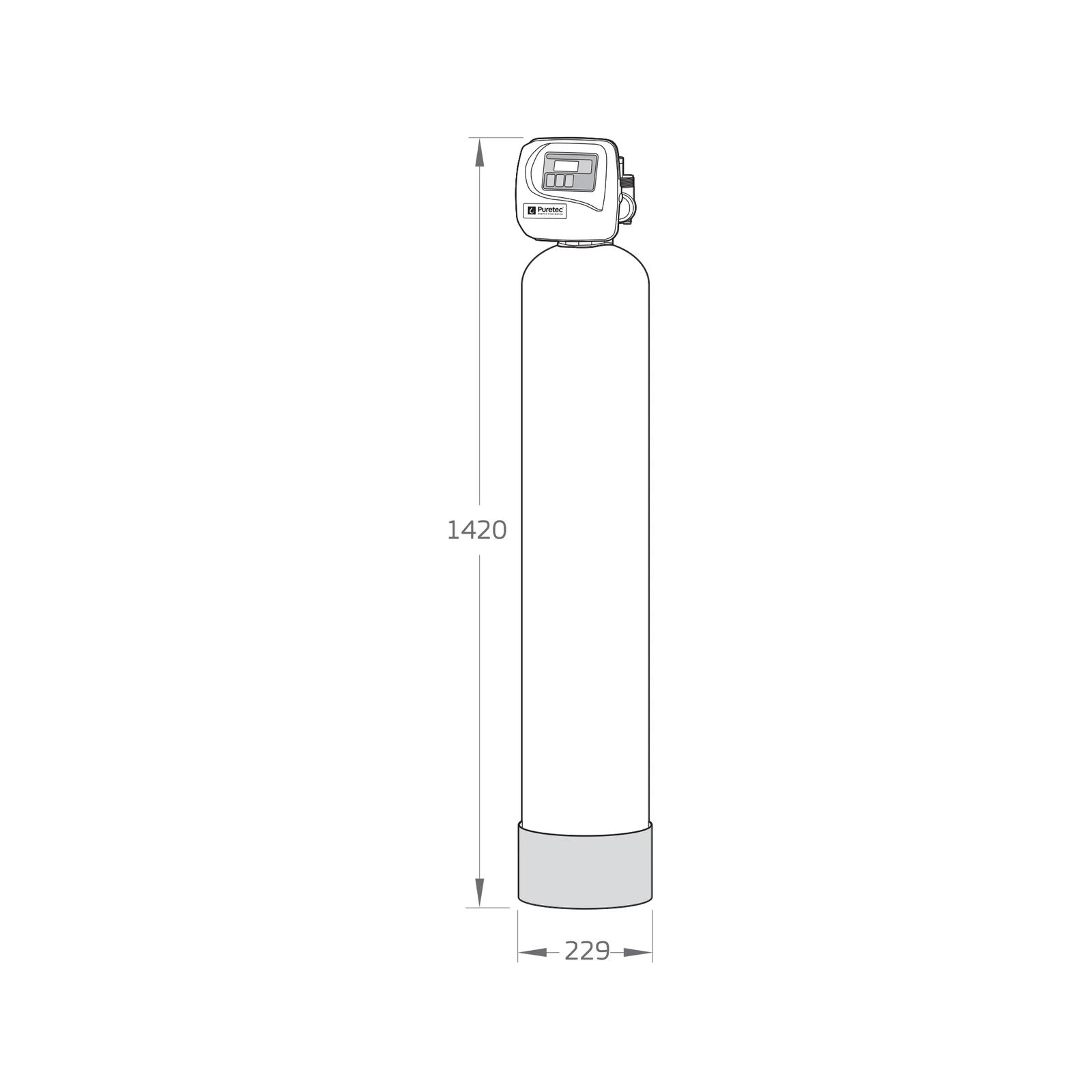 puretec cfs2000 auto backwash, 30lpm – dimensions Puretec CFS2000 Auto backwash, 30Lpm – dimensions