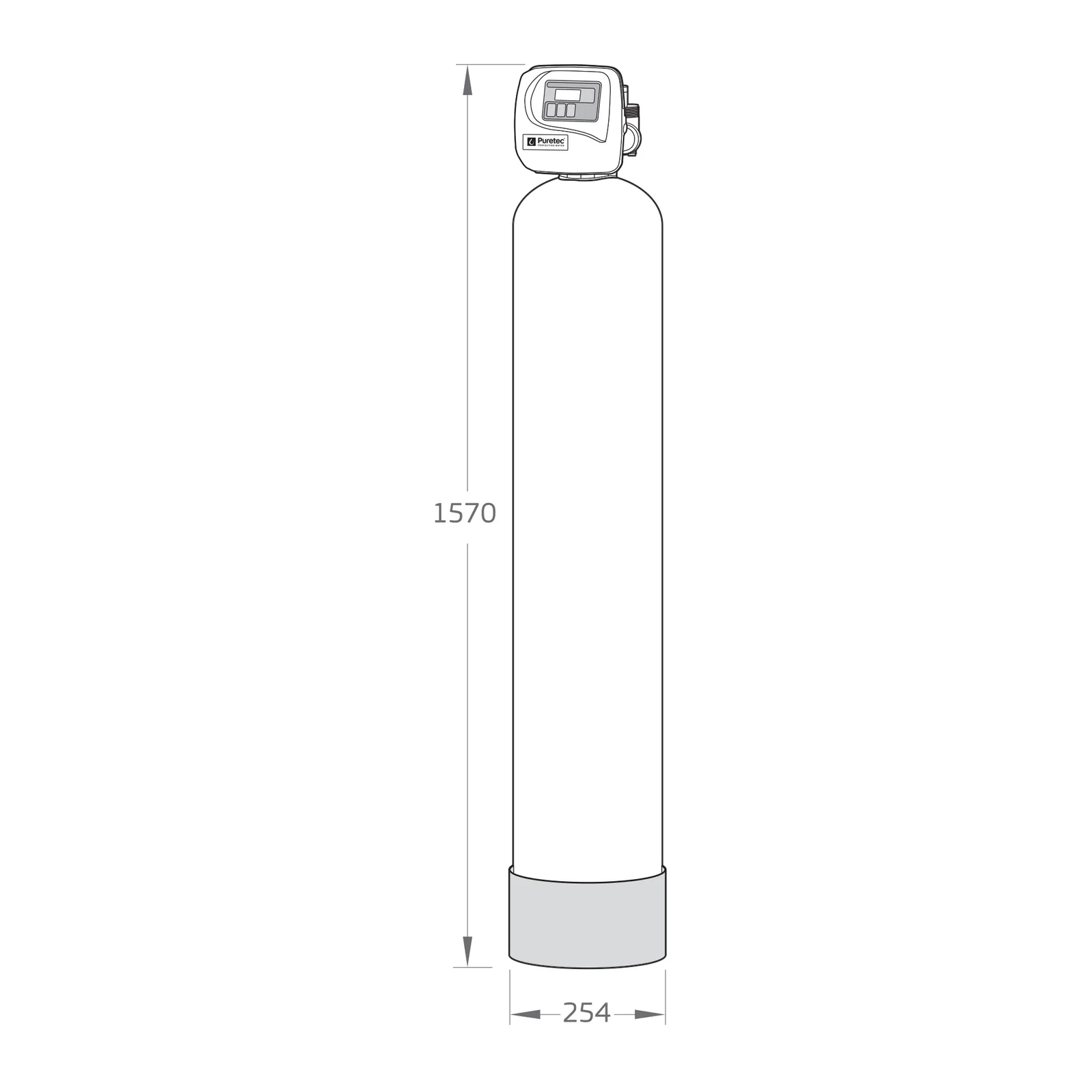 puretec cfs3000 auto backwash, 40lpm – dimensions Puretec CFS3000 Auto backwash, 40Lpm – dimensions