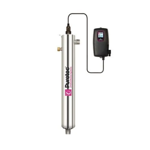Puretec RI-10K UV sterilizer, 95 Lpm, 316 SS, 25mm connection NSF Class B