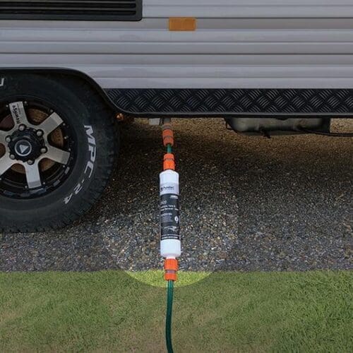 Puretec Caravan Inline Filter W/Brass Hose Connector CR20