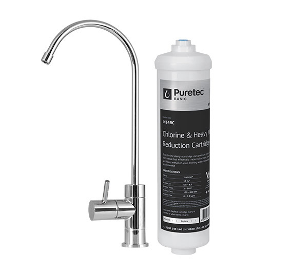 Puretec IL-UB Inline Undersink Water Filter System With OT250 faucet