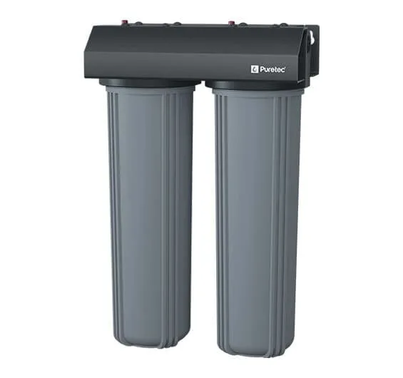 Puretec EM2-100 Dual Filtration System, 20inch, 5 micron, 100 lpm - 1" connections