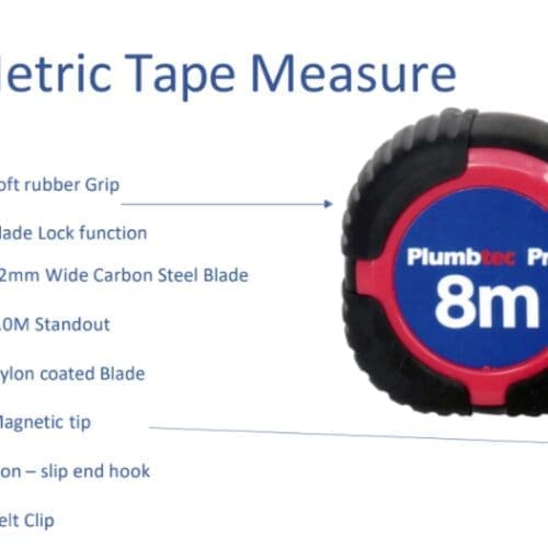 Plumbtec 8m Tape Measure