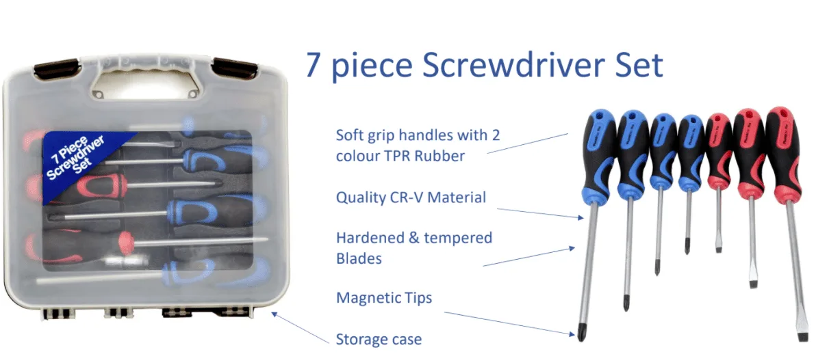 Plumbtec 7 Piece Screw driver et Plumbtec 7 Piece Screw driver et