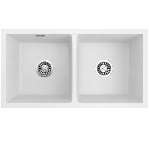 Seima Oros 820 Double Bowl ArqStone Sink Black or White