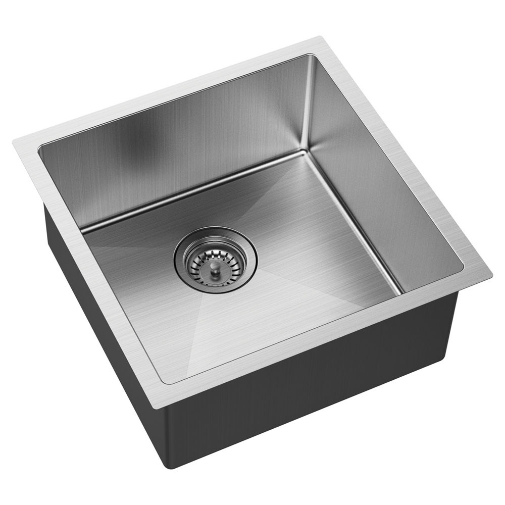 Fienza Hana 32L Single Kitchen Sink - Stainless Steel, PVD Carbon Metal or PVD Rugged Brass Finish