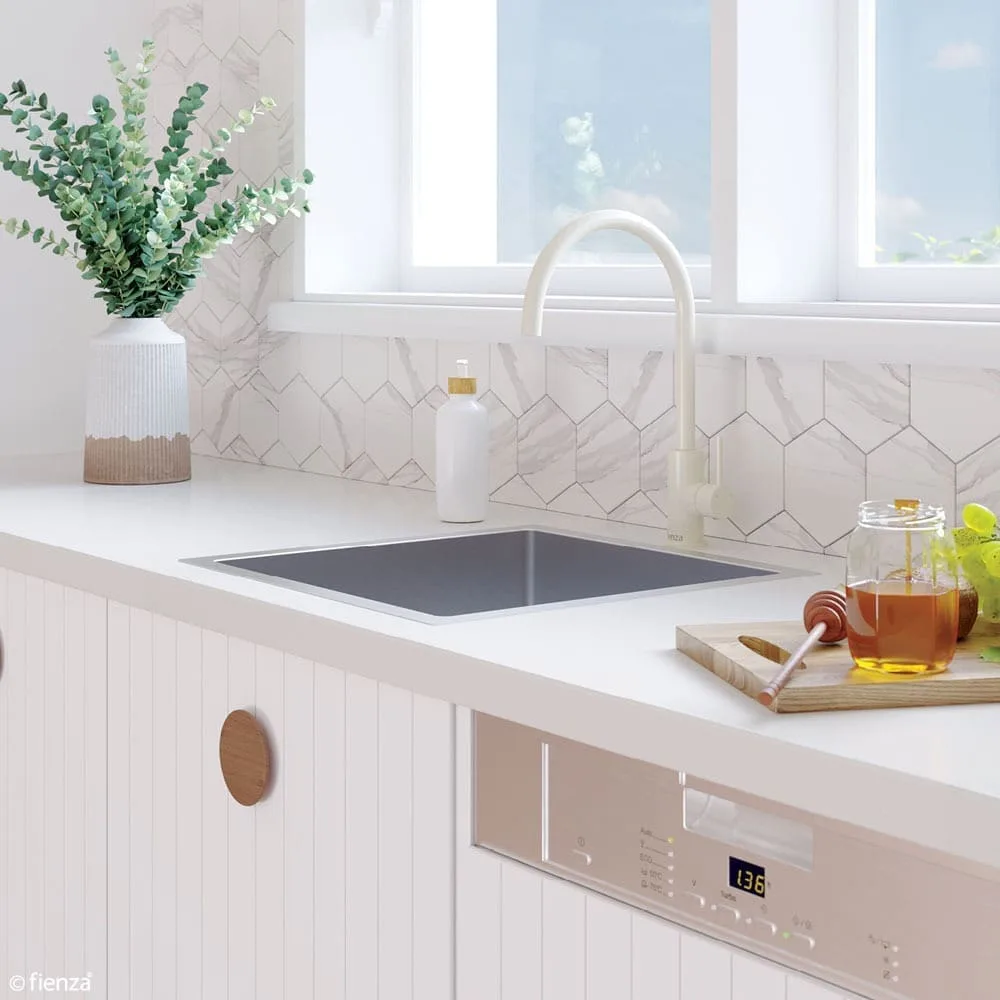 Fienza Hana 40L Single Bowl Kitchen Sink - Stainless Steel