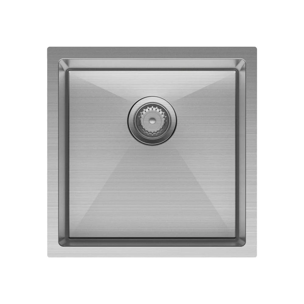 Fienza Hana 32L Single Kitchen Sink - Stainless Steel, PVD Carbon Metal or PVD Rugged Brass Finish
