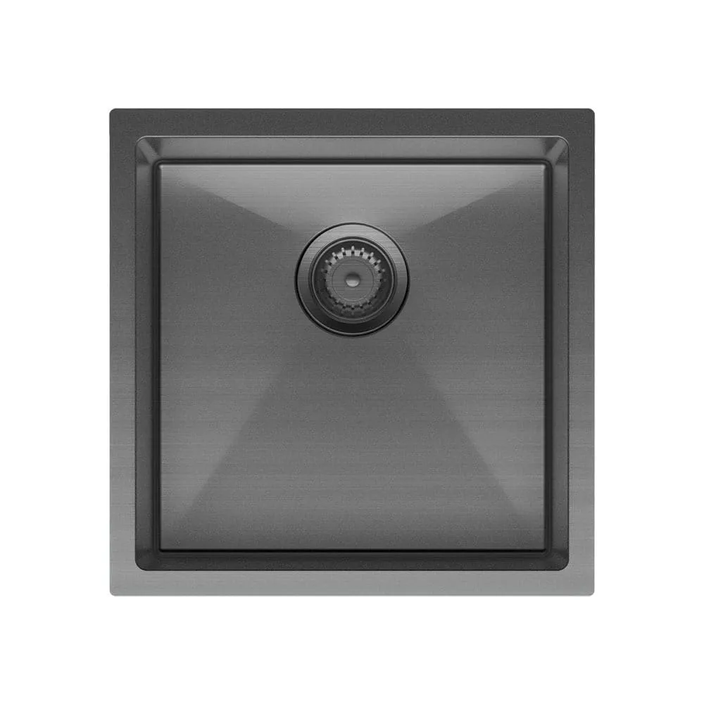 Fienza Hana 32L Single Kitchen Sink - Stainless Steel, PVD Carbon Metal or PVD Rugged Brass Finish