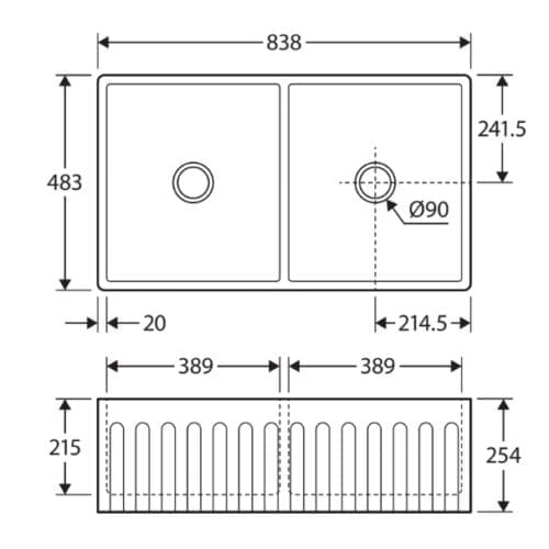 Fienza Charlton Double Butler Sink 68702