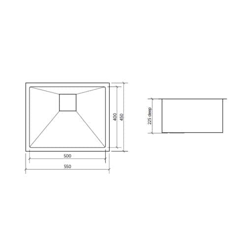 Seima Tetra 550 Single Bowl Over/Undermount Sink 191697