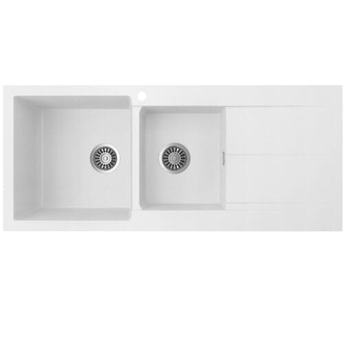 Seima Oros 1160 1 & 3/4 Bowl Arqstone Sink Black or White