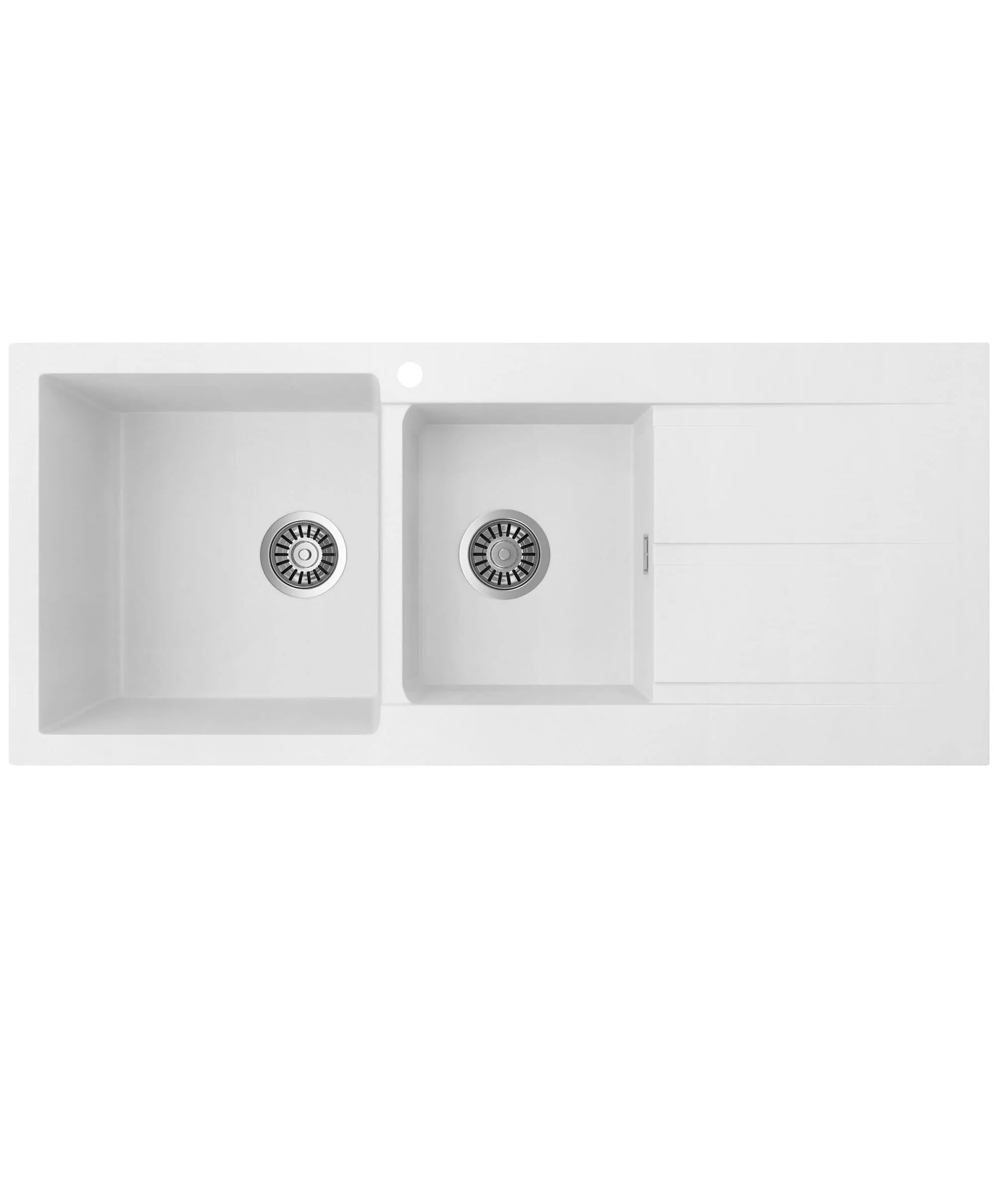 Seima Oros 1160 1 & 3/4 Bowl Arqstone Sink Black or White Seima Oros 1160 1 & 3/4 Bowl Arqstone Sink Black or White